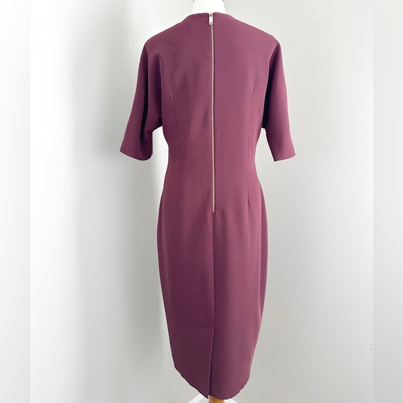Ted Baker Dolman Midi Dress Size 4 Sheath Short Sleeve - Picture 3 of 10